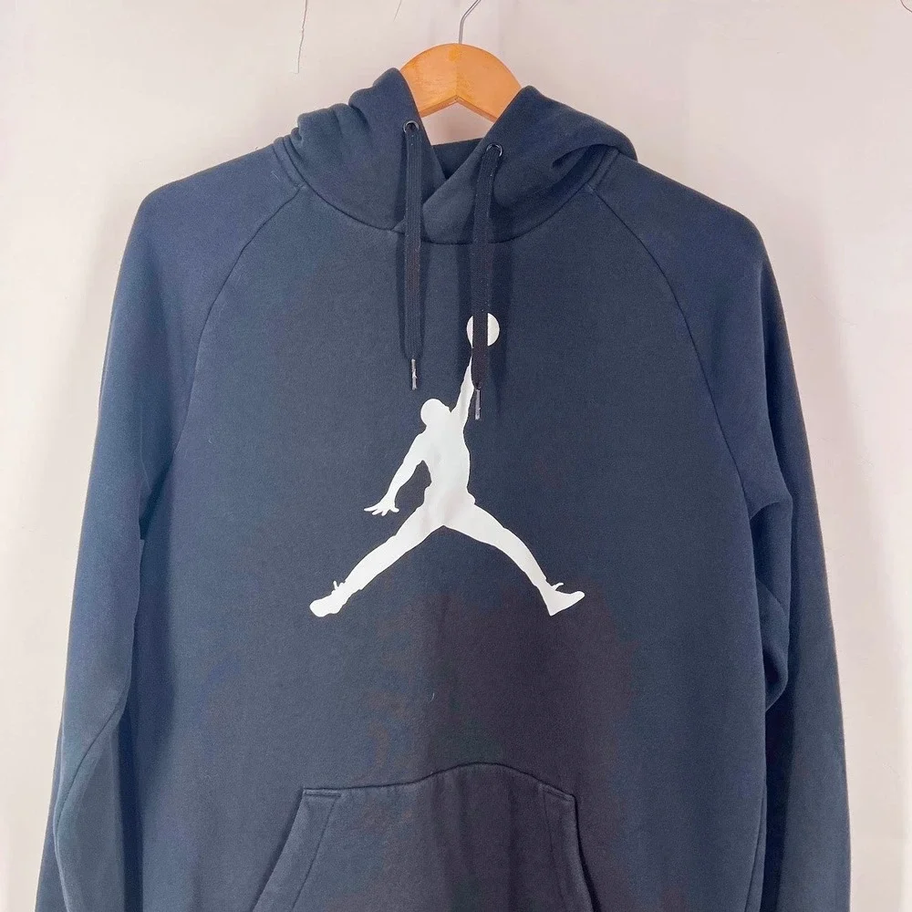 Jordan Jumpman Mens Black Fleece Pullover Hoodie DA6801-010 Size Medium